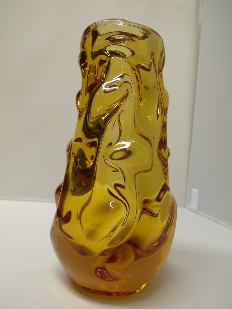 Whitefriars Knobbly Vase in Amber by Geoffrey Baxter £45 SOLD