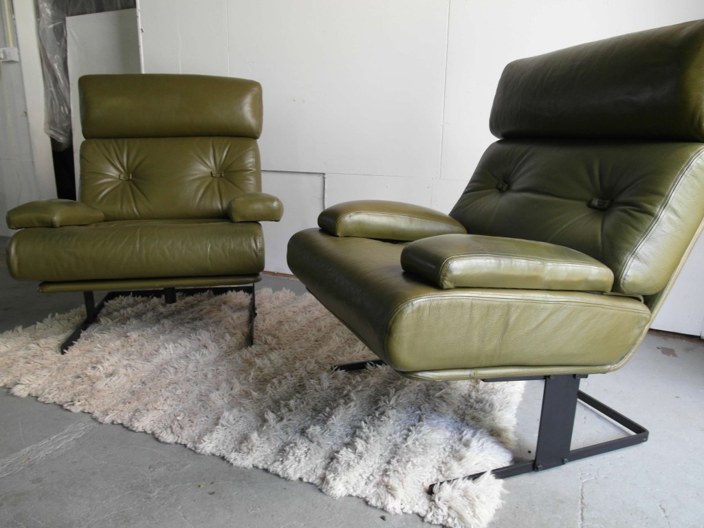 Vintage Howard Kieth Leather Armchairs £495 Each SOLD