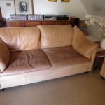 A Rare 1970's Danish Mogensen Sofa in Thick Buffalo Leather (2 available) £495 each SOLD