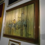 Original  Paynton "Don Quixote" Print  in Copper and Textile Frame £125 SOLD