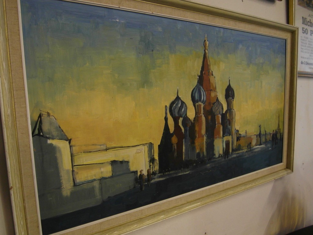 Oil and Pastel lanscape of St Basils Church Moscow £495