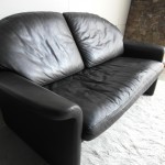 Vintage De Sede DS36 Two Seater Sofa in Black " Neck" Leather £895