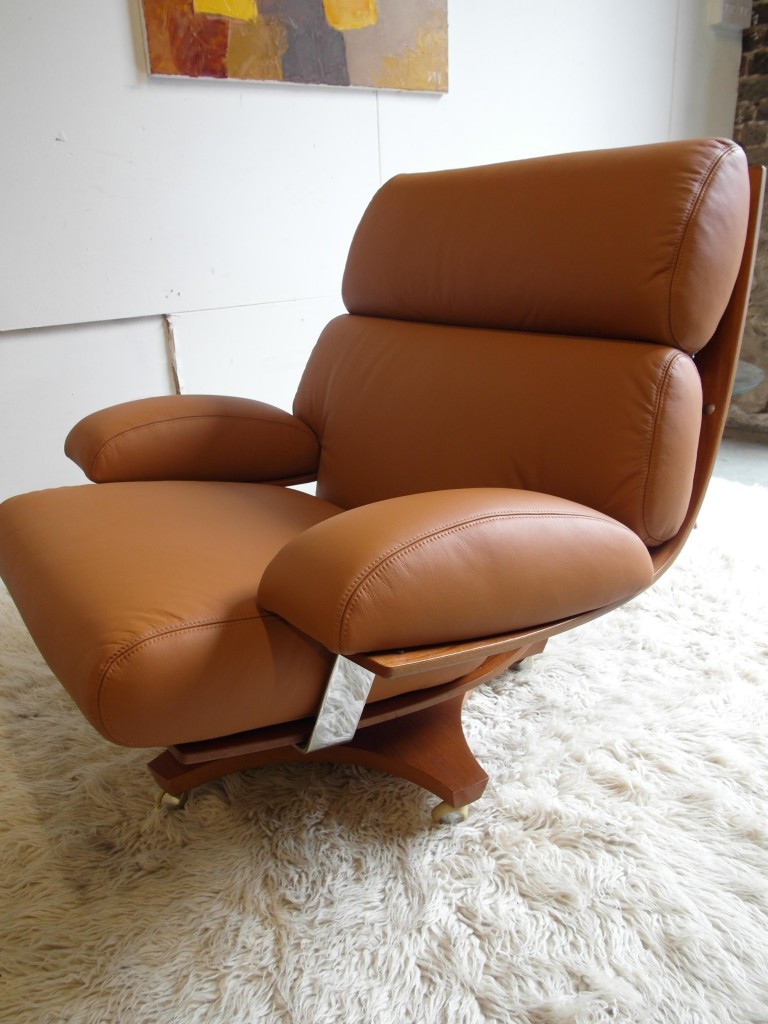 Vintage Danish G Plan Housemaster Chair By ib Kofod Larsen In Cognac Leather £1495
