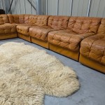 De Sede DS11 seven piece modular sofa in cognac patchwork leather  £8000SOLD